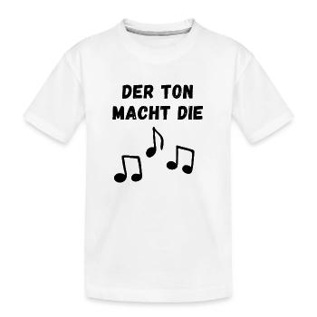 Der Ton macht die Musik - Kinder Premium Bio T-Shirt - Weiß - Vorne