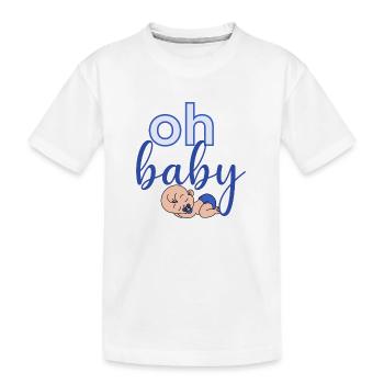 Oh Baby - Kids' Premium Organic T-Shirt - white - Front