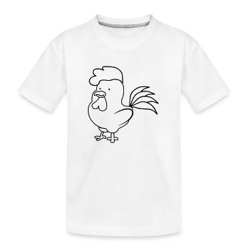 Coq - T-shirt bio Premium Enfant - blanc - Devant