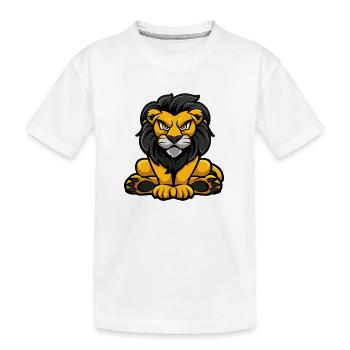 Löwe Comic - Kinder Premium Bio T-Shirt - Weiß - Vorne