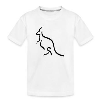 kangaroo - Kinder Premium Bio T-Shirt - Weiß - Vorne