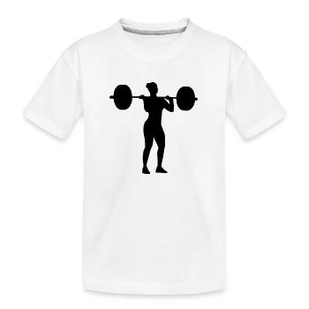 Umsetzen Endposition Frau - Kinder Premium Bio T-Shirt - Weiß - Vorne
