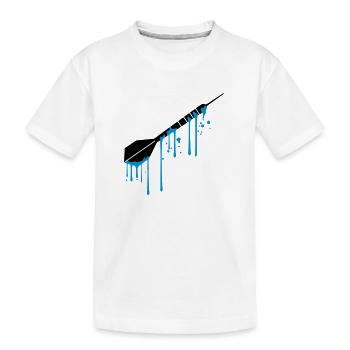 gouttes mouillées graffiti spray logo jeu cool fléchettes - T-shirt bio Premium Enfant - blanc - Devant
