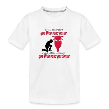 Que Dieu vous pardonne - T-shirt bio Premium Enfant - blanc - Devant