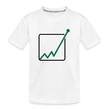 gewinn durch die decke linie diagramm pfeil aufste - Kinder Premium Bio T-Shirt - Weiß - Vorne