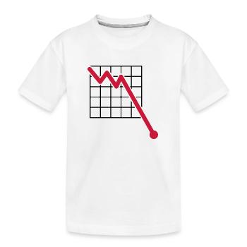 quadrillage descendant ligne verlusst flèche vers - T-shirt bio Premium Enfant - blanc - Devant