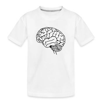 Hirn Gehirn - Kinder Premium Bio T-Shirt - Weiß - Vorne