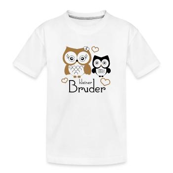 kleiner Bruder - Kinder Premium Bio T-Shirt - Weiß - Vorne