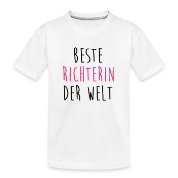 Richter Richterin Recht Gericht Rechtsanwalt - Kinder Premium Bio T-Shirt - Weiß - Vorne