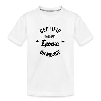 Ehe Hochzeit Liebe Paar Ehemann Frau Braut Love - Kinder Premium Bio T-Shirt - Weiß - Vorne