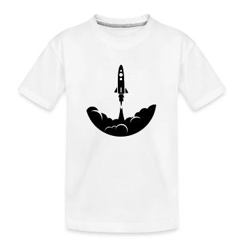 Fusée spatiale - T-shirt bio Premium Enfant - blanc - Devant