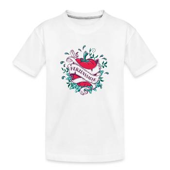 Paprika-Herz für Veganer Vegetarier nachhaltig - Kinder Premium Bio T-Shirt - Weiß - Vorne