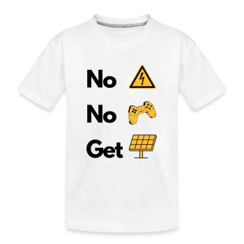 Game Electricity Voltage Solar Gift - Kids' Premium Organic T-Shirt - white - Front