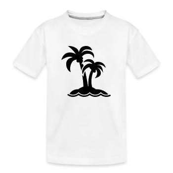 palm island symbol - Kids' Premium Organic T-Shirt - white - Front