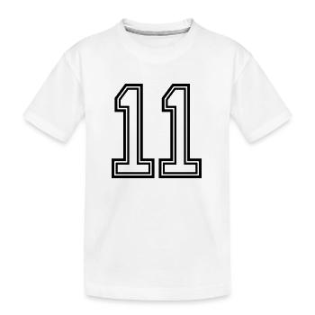 11 Number symbol - Kids' Premium Organic T-Shirt - white - Front