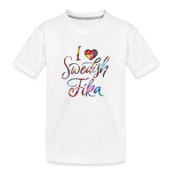 Suède Suède Viking Norden Scandinavie fika - T-shirt bio Premium Enfant - blanc - Devant