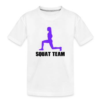Équipe féminine de squat - T-shirt bio Premium Enfant - blanc - Devant