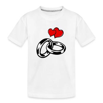 Alliances Cœurs - T-shirt bio Premium Enfant - blanc - Devant