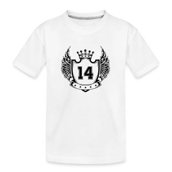Wappen 14 - Kinder Premium Bio T-Shirt - Weiß - Vorne