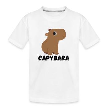 capybara - Kinder Premium Bio T-Shirt - Weiß - Vorne
