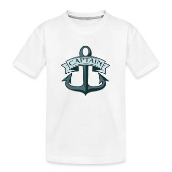 Capitaine de navire Ancre - T-shirt bio Premium Enfant - blanc - Devant