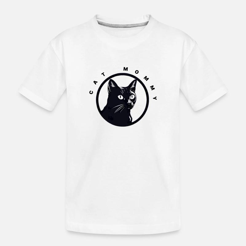 cat mom - Kinder Premium Bio T-Shirt - Weiß