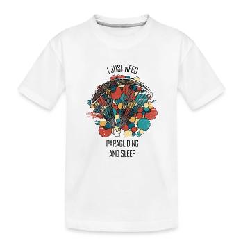 Paragliding Gleitschirm Paragleiter Paraglider - Kinder Premium Bio T-Shirt - Weiß - Vorne