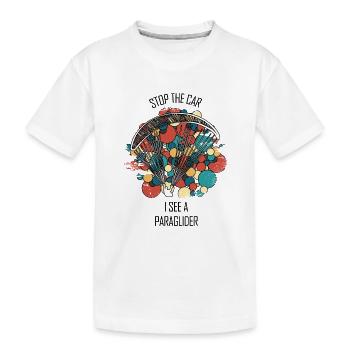 Paragliding Gleitschirm Paragleiter Paraglider - Kinder Premium Bio T-Shirt - Weiß - Vorne