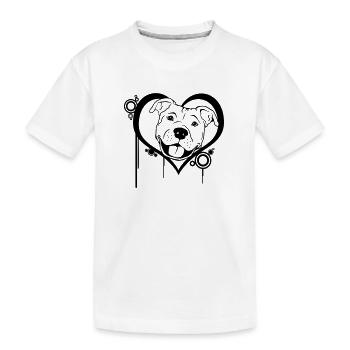 Staffordshire im Herz - Kinder Premium Bio T-Shirt - Weiß - Vorne