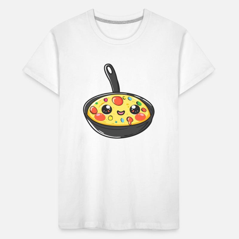 Cute Pan Scrambled Eggs Comic Kids' Premium Organic T-Shirt