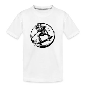 Skateboard Femme Skateboard - T-shirt bio Premium Enfant - blanc - Devant