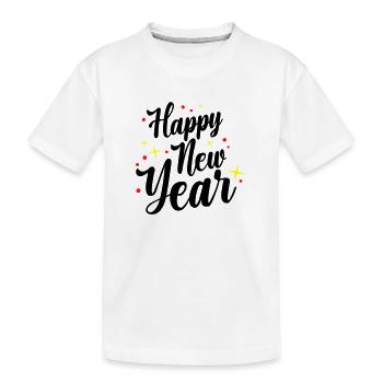 Happy New Year New Year's Eve - Kids' Premium Organic T-Shirt - white - Front