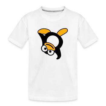 Pingouin Breakdance Danse Poirier Fête DJ Musique - T-shirt bio Premium Enfant - blanc - Devant