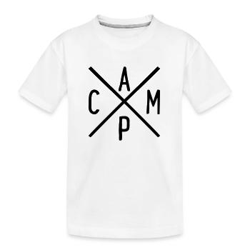 Camping - Kids' Premium Organic T-Shirt - white - Front