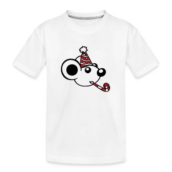 Mouse Birthday Party Birthday Party Party Hat - Kids' Premium Organic T-Shirt - white - Front