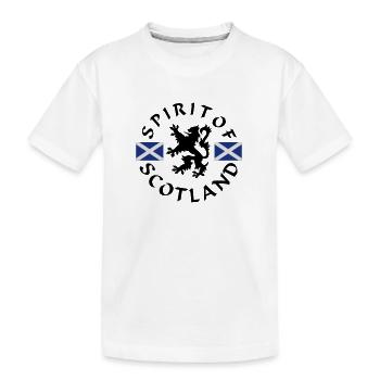 Spirit-of-Scotland - Kinder Premium Bio T-Shirt - Weiß - Vorne