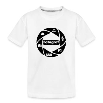 Fotograf - Kinder Premium Bio T-Shirt - Weiß - Vorne
