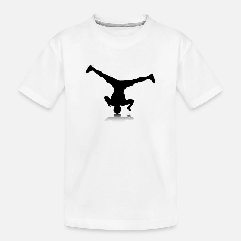 Breakdancer (spin) - Kinder Premium Bio T-Shirt - Weiß