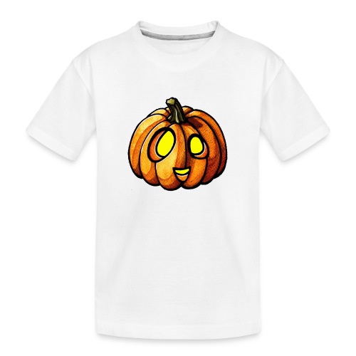 Pumpkin Halloween watercolor scribblesirii - Ekologisk premium-T-shirt barn