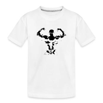 bodybuilding man - Kinder Premium Bio T-Shirt - Weiß - Vorne