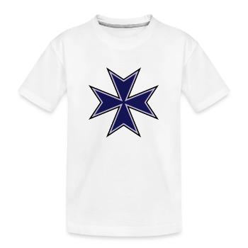Maltese Cross__V003 - Kinder Premium Bio T-Shirt - Weiß - Vorne