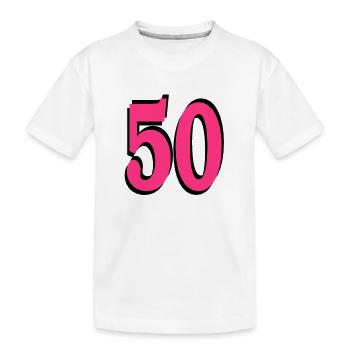 50th Birthday - Kids' Premium Organic T-Shirt - white - Front
