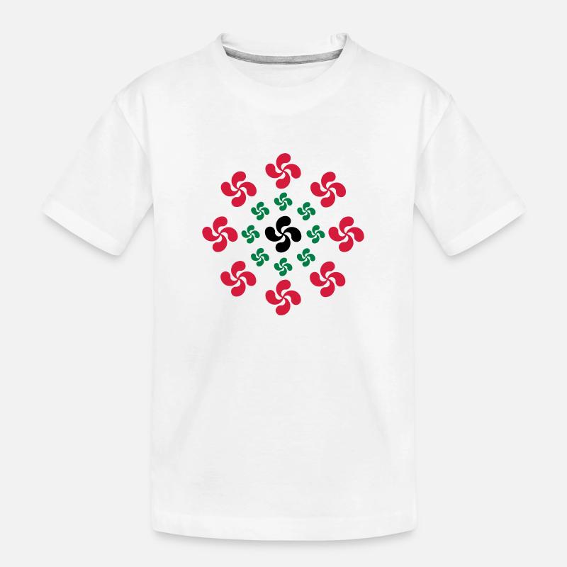 croix basque lauburu - T-shirt bio Premium Enfant - blanc
