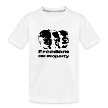 Freedom and Property - Kinder Premium Bio T-Shirt - Weiß - Vorne