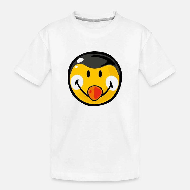 Smiley Penguin - Kinder Premium Bio T-Shirt - Weiß
