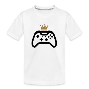 gamer - Kids' Premium Organic T-Shirt - white - Front