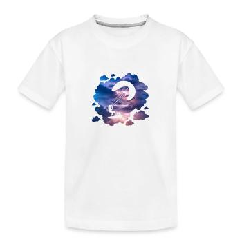 Double Exposure Kite Surfing Adventure Gift - Kids' Premium Organic T-Shirt - white - Front