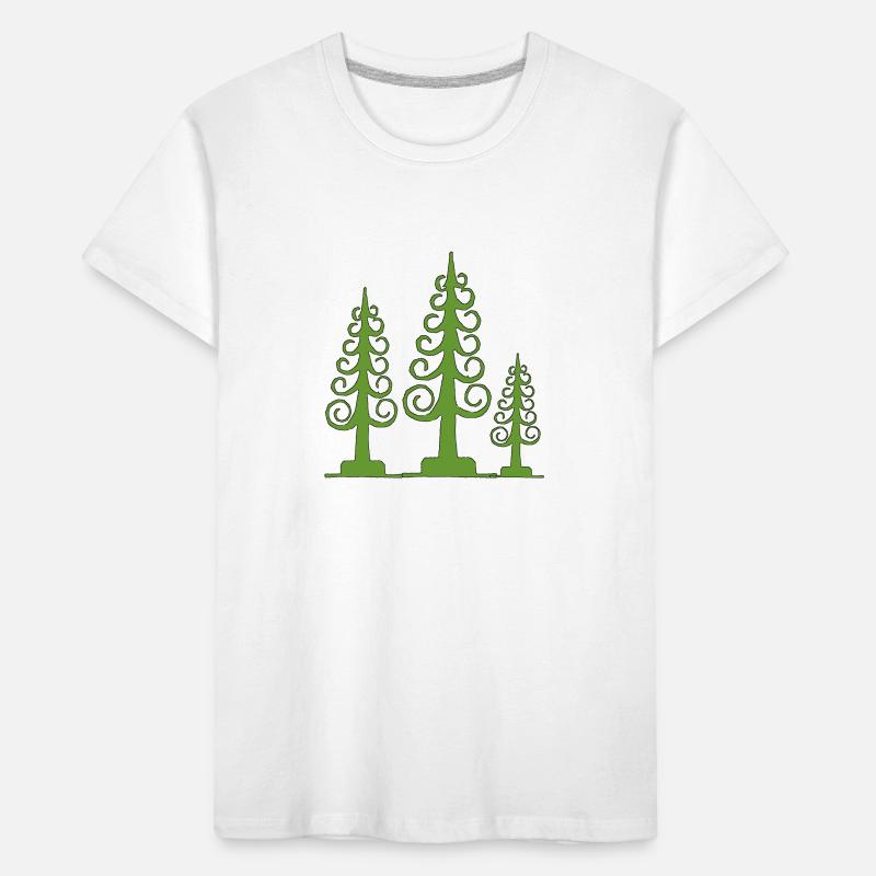 Spanbaum, geschnitzter Baum Kinder Premium Bio T-Shirt