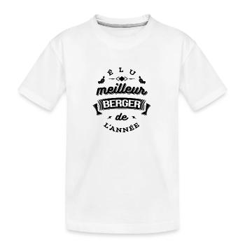 ÉLU MEILLEUR BERGER DE L'ANNÉE - T-shirt bio Premium Enfant - blanc - Devant