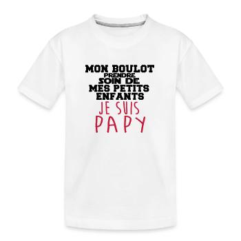 je suis papy - T-shirt bio Premium Enfant - blanc - Devant